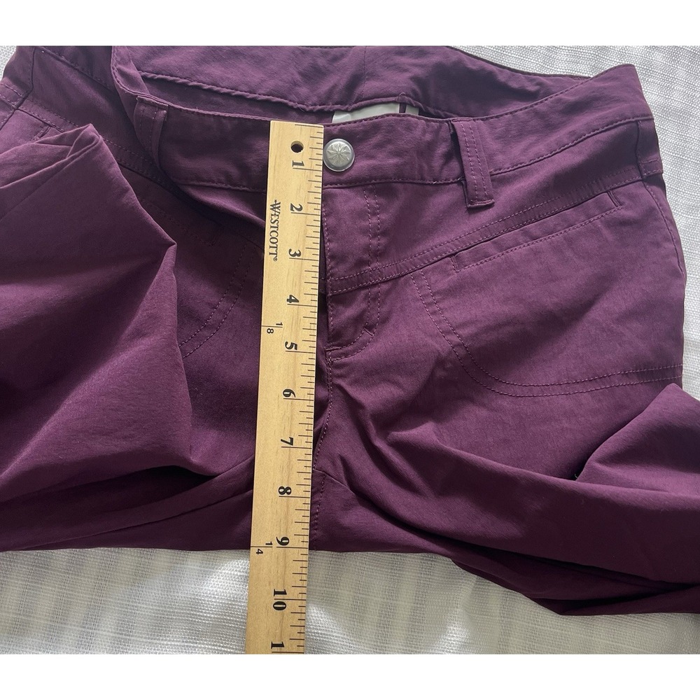 Athleta Cargo Pants Burgundy Women Size 6 Midrise Bootcut Hiking Outdoor Zip - Picture 4 of 8
